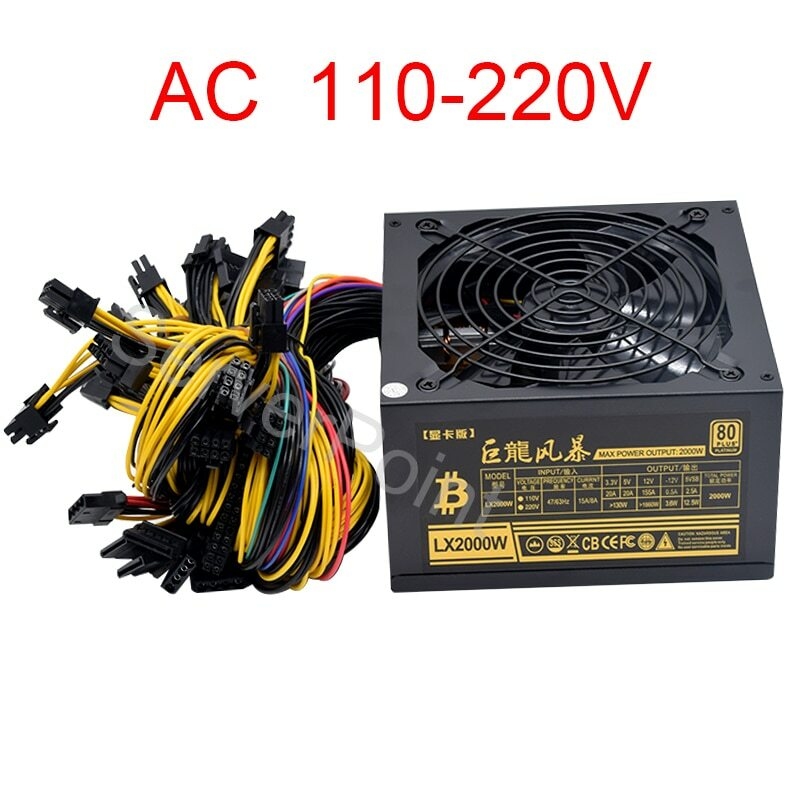 2000W Atx Mining Power Supply - AC110-220v ATX PC 2000W 전원 공급