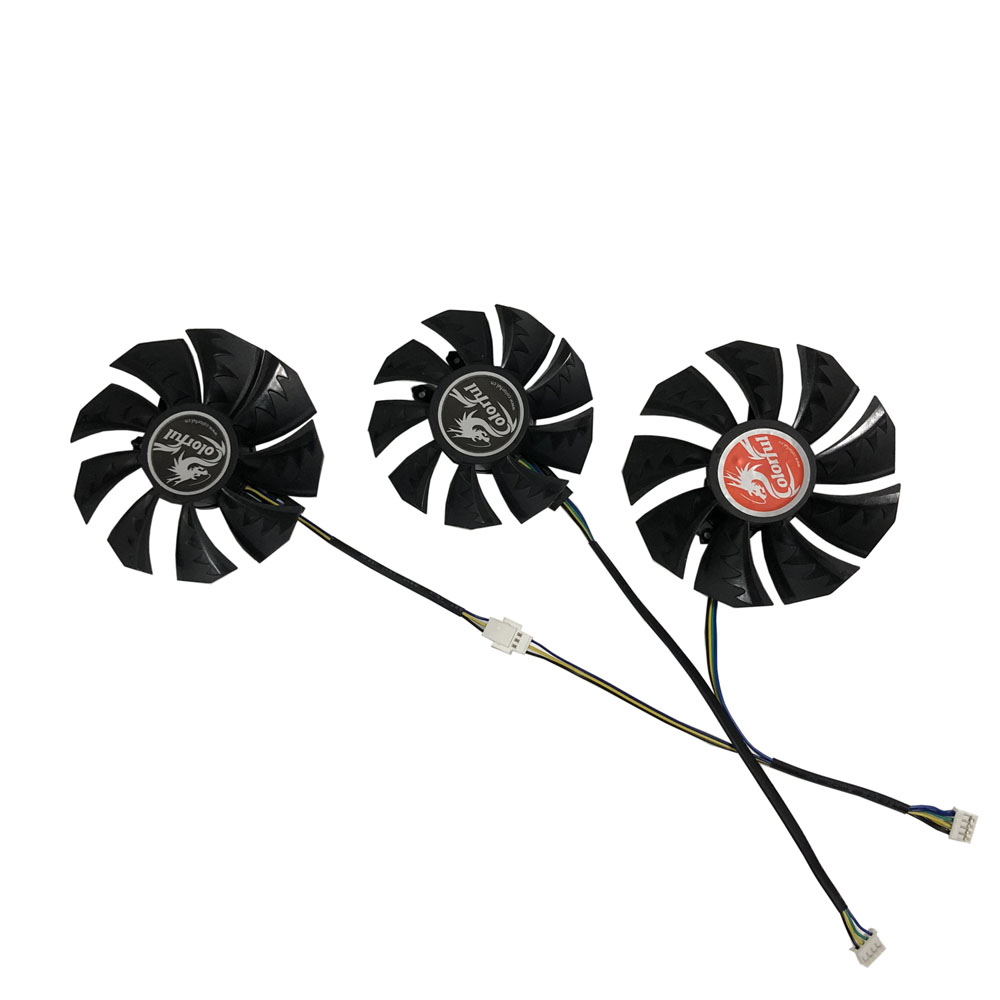 Rtx 3080 10Gb Gpu - 3개/세트 75MM*1+85MM*2,GPU 쿨러,그래픽 비디오 카드 팬,다채로운