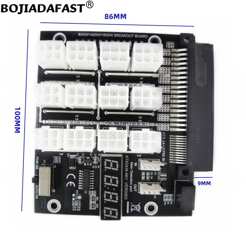 12 포트 PCI-E 6핀 커넥터 서버 PSU 전원 공 - 2400W Server Psu Breakout Board 리뷰 및 가격