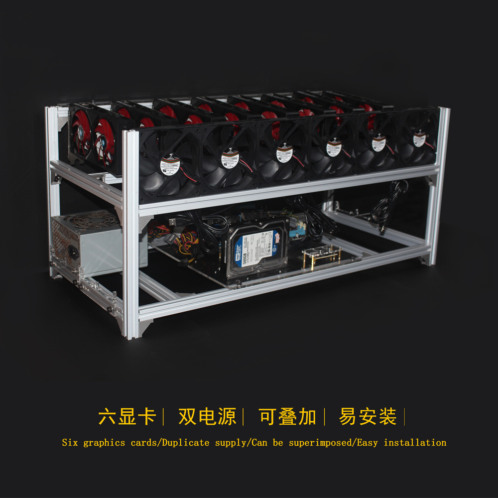 6 8 12 19 GPU 광부 마이닝 장비 알루미늄 쌓 - 12 Gpu Open Air Frame Case 리뷰 및 가격