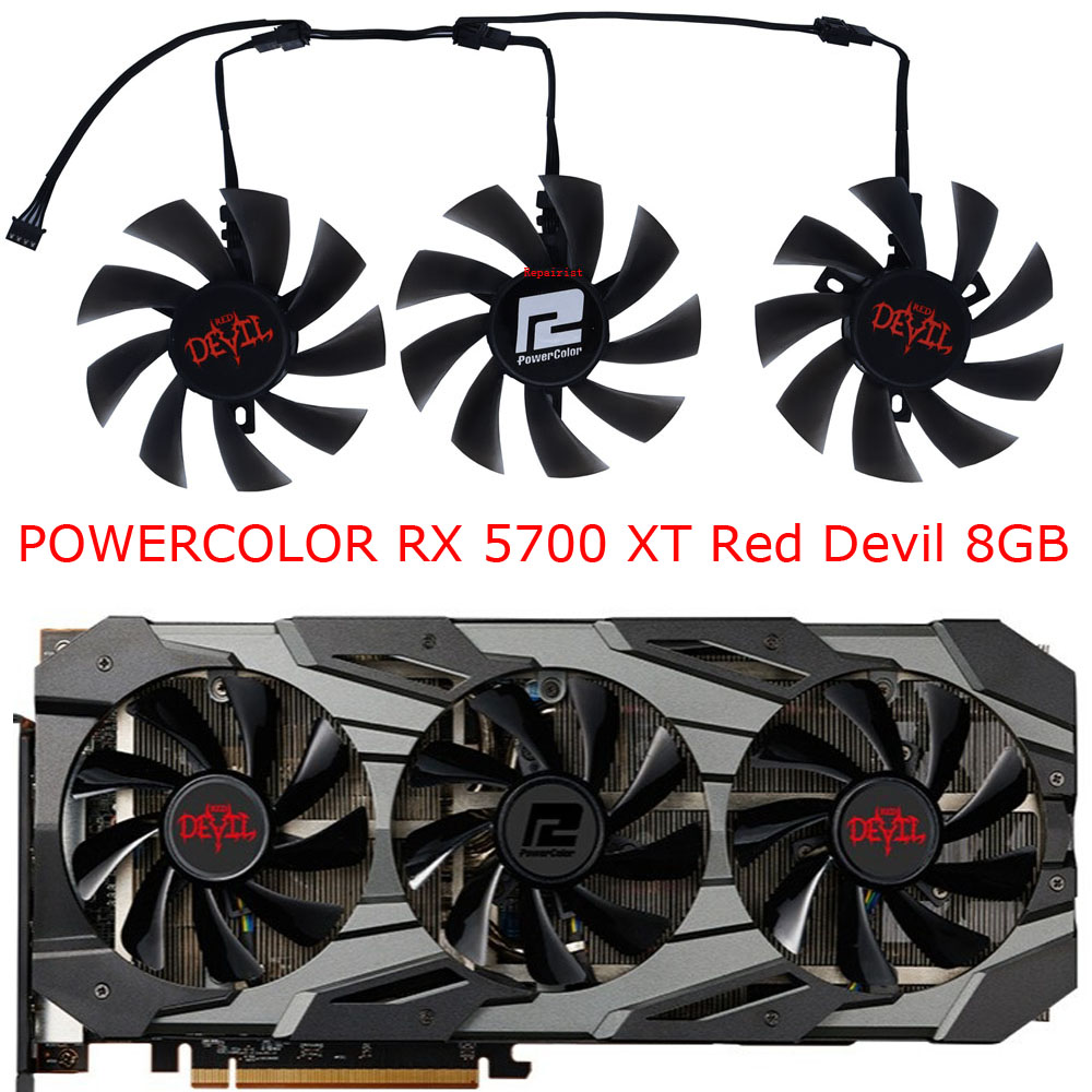 그래픽 GPU VGA 비디오 카드 냉각 선풍기, Pow - Rx 5700 Xt 8Gb Video Card 리뷰 및 가격