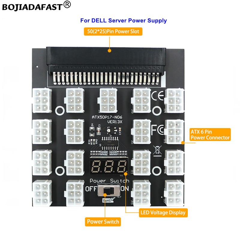 17 포트 PCI-E 6핀 커넥터 서버 전원 공급 장치 - 2400W Server Psu Breakout Board 리뷰 및 가격